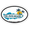 CafePress St. Pete Beach Surf Design. Oval Car Bumper Sticker