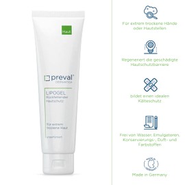Preval preval? LIPOGEL | R1ckfettender Haut- und K?lteschutz f1r rissige, trockene und zu Juckreiz neigende Haut (50g)
