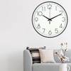 AUNMAS 8 Inch Modern Round Wall Clock, Non-Ticking Decorative Wall