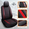MINGBRON Leather Car Seat Covers Full Set, Universal Faux Leather