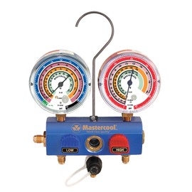 Mastercool 59661 R410A, R22, R404A 2-Way Manifold Set with 3-1/8" Gauges and 60" Hoses