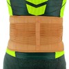 Beige Neoprene Adjustable Lower Back Support Lumbar Brace Size Large