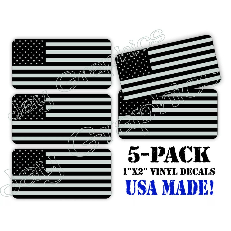 Unbranded 5pack Black Ops American Flags Hard Hat Decals Helmet