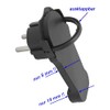 WeBaSo WSP3x60-FlStsw 3 Pieces Black Angled Plugs Extra Flat for