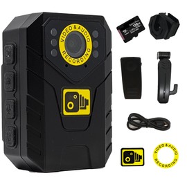Recall Vision Body Worn Camera 128GB 1080P Personal Security Body Worn Camera Video Recorder BodyCam with Night Vision, Video & Audio Recording Retail Courier SIA Safety