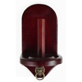 Iszy Billiards Wall Mount Pool Table Cone Chalk Holder, Mahogany Finish