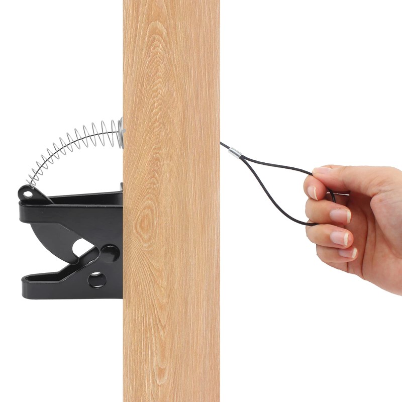Biaungdo Gate Latch Cable Pull, Black Spring with Adjustable Door