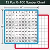 Artreeiger 12 Pcs Dry Erase Math Hundreds Chart, Double Sided