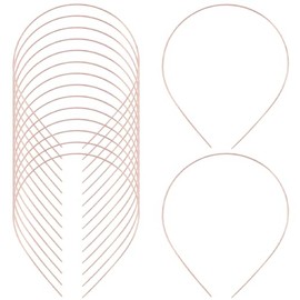GORGECRAFT Pack of 30 1 mm Wide Thin Metal Hair Bands in Gold Wire Simple Blank Narrow Hair Bands for Men Crown Headband Smooth Base Holder Closure for Women Make-Up DIY Hair Accessories