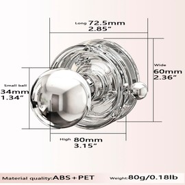 YIDELAI - Suction Cup Door Handle, Adhesive Cabinet Handle,Easy to Install, Suitable for Windows, Glass Sliding Doors, refrigerators, Cabinet Doors (Transparent - colorless)