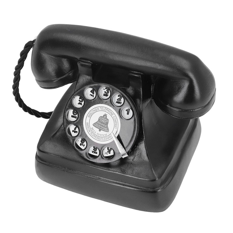 Decorative Telephone Creative Synthetic Resin Rotary Dial Retro Telephone Ornament
