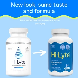 Hi-Lyte Unflavored Electrolyte Capsules - Hydration Support Supplement Tablets - Sodium, Potassium, Magnesium - 100 Servings