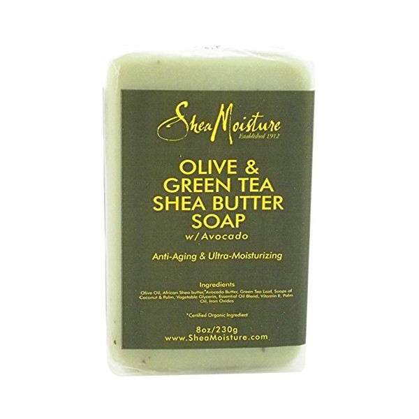 Shea Moisture Olive and Green Tea Shea Butter Soap, 8 Ounce