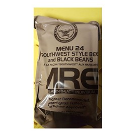 Andrews Corner MRE Meals Survival Food 2019 US MILITARY MEALS READY TO EAT Meal Prepper Food (Southwest Style Beef and Black Beans - Meal 24)