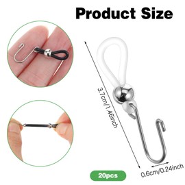 Ymapinc 20Pcs Zipper Holder Upper for Jeans, Zipper Stopper Helper Clip for Pants Button Lock Hooks Stop Zippers Slipping - Black+White