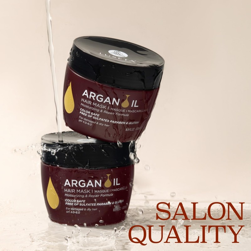 Luseta Argan Oil Hair Mask for Damaged Hair Deep Conditioning