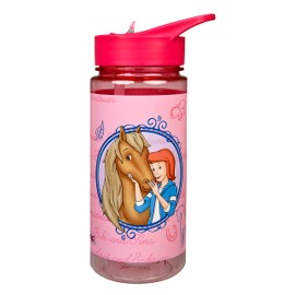 Scooli Scooli Trinkflasche Bibi und Tina - Trinkflasche für Kinder mit Motiv - Wasserflasche aus Kunststoff BPA frei - ca. 500ml Fassungsvermögen - integrierter Strohhalm - ideal für Kindergarten und Schule