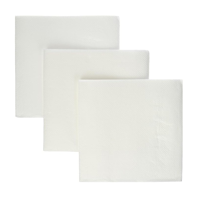 Morigami, Cocktailserviette aus Papier, 1/4-Falz, Spitze, 150 Servietten, Weiß