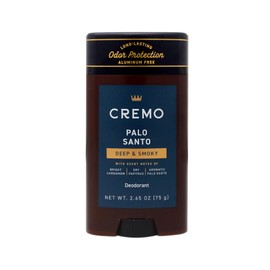 Cremo Palo Santo Deodorant, Deep & Smoky, Aluminum-Free, 2.65 oz, Long-Lasting Odor Protection (Pack of 3)