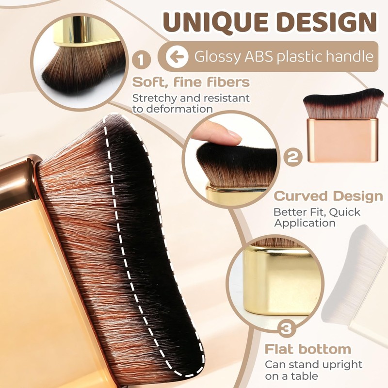 Self Tanning Brush, Streak-Free Body Makeup Brush for Tanning Lotion