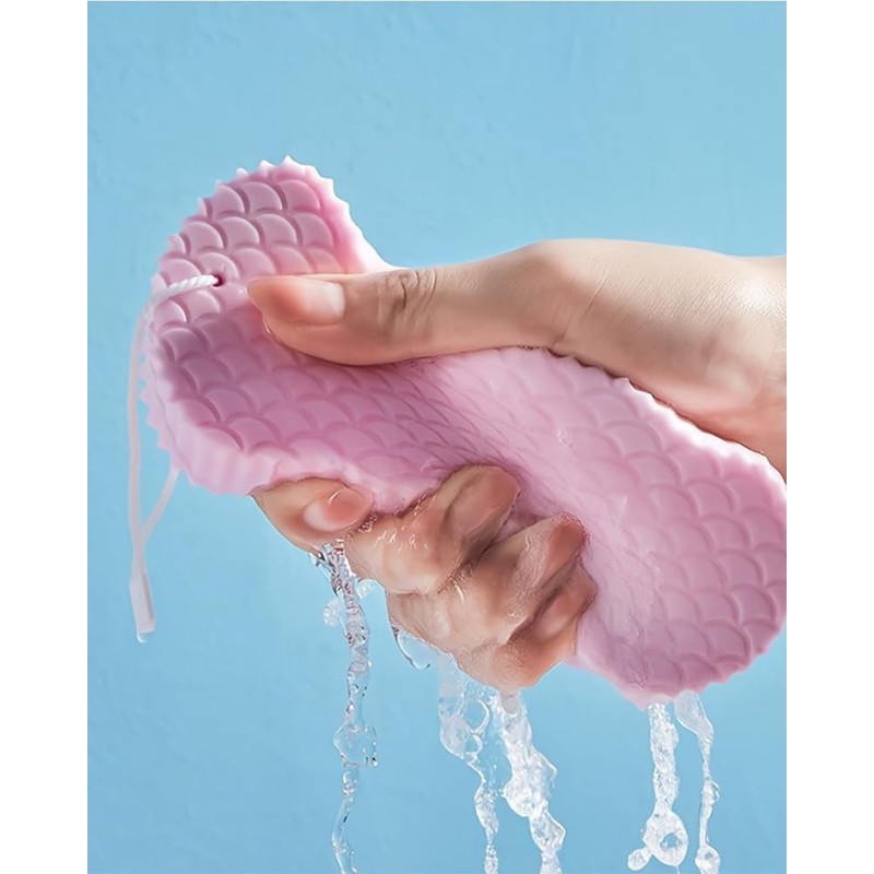Esponja Exfoliante Corporal JIAQCN 4 Piezas para Piel Sensible y