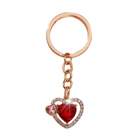 Bling Red Heart Keychain Cute Phone Bag Charms Fashion Purse Accessories Birthday Valentine's Day Gifts for Women