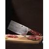 WILDMOK Damascus Cleaver Knife, 7 Inch Sharp Professional Asian Meat
