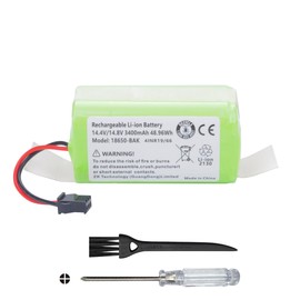 3400mAh Vacuum Cleaner Battery for Ecovacs Deebot N79 N79S N95 DN622 and for Eufy RoboVac 11 11S 15C 15T 12 25C 30 35C, for Goovi F007C D380 for Amarey A800 A900 for Coredy R300 R500
