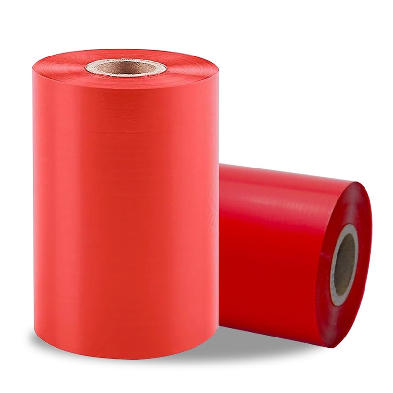 2 Rolls 4.33" x 984'(110mm x 300m) Red, Wax/Resin Thermal