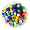 Blausky Pack of 300 Mini Pompoms, Round Pompoms, Plush Pompoms