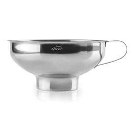Lacor - 62517 – Jam Funnel 18/10 Stainless Steel Funnel with Wide Neck, Ideal for Transferring Liquid, Oil, Jam, Diameter 13.5 x 6 cm, Grey