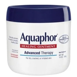 Aquaphor Healing Ointment - Moisturizing Skin Protectant for Dry Cracked Hands, Heels and Elbows - 14 oz. Jar