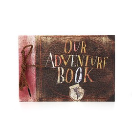 Our Adventures Scrapbook Vintage Photo Album 80 Pages Travel Hardcover For Anniversary Wedding Valentines Gifts Gap Year World Holidays