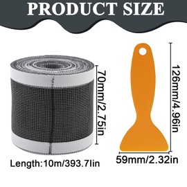 Rierousy Drain Hair Catcher Disposable 70 mm x 10 m, Shower Drain Mesh Sticker, Hair Strainer Shower Filter Rinse Strainer Sticker, Drain Strainer Shower, for Showers, Bathtubs, Kitchens
