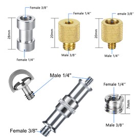 Camera Screw 1/4 Inch to 3/8 Inch Thread Screw Inch Screws Camera Tripod Thread Adapter Screw Complete for Camera Tripod Monopad Ball Head Light Stand Pack of 26