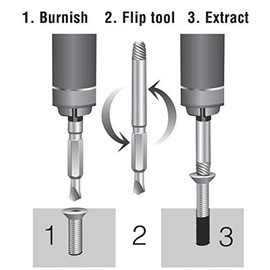 Damaged Screw Remover and Extractor (For Removing old screws from Wood): Easily Remove Stripped or Damaged Screws. Set of 4 Stripped Screw Removers.