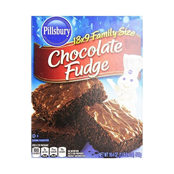 Pillsbury Chocolate Fudge Brownie Mix 18.4 Oz (Pack of 3)