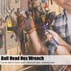 9Pcs Hex Wrench Set Steel Ball Head Colorful Extension L