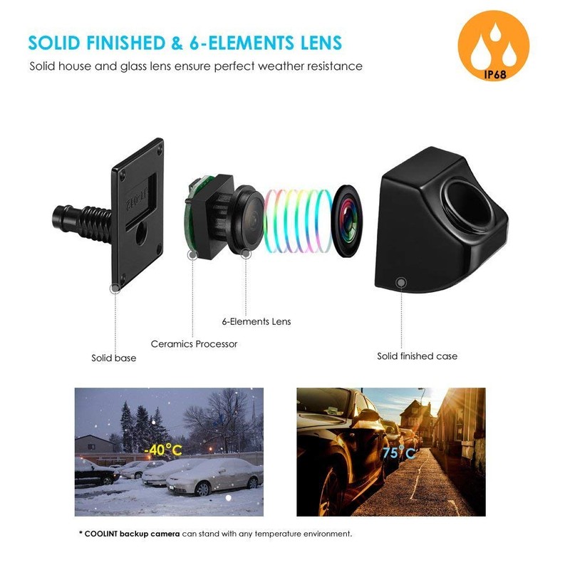 Vehicle-Specific Car Front View Logo Embedded Camera Parking System with