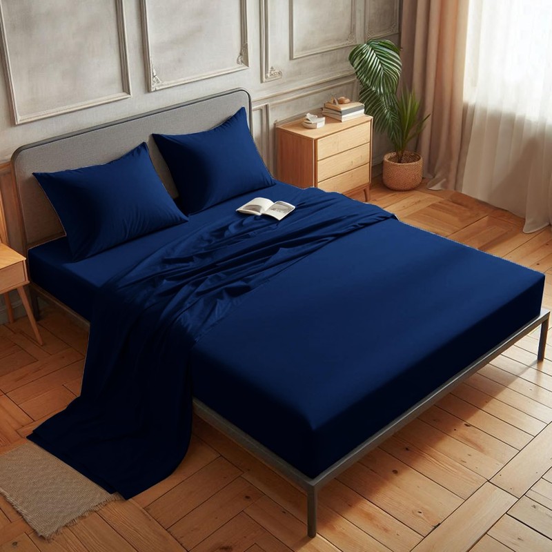 Aspire Homeware King Size Fitted Sheets - 25 cm Deep