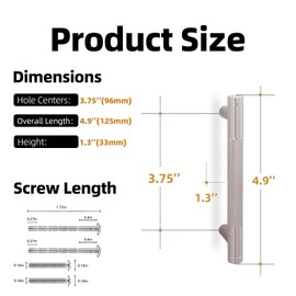 KOMOTIA 10 Pack Brushed Satin Nickel Cabinet Pulls knurled 3-3/4 Inch Hole Centers Kitchen Cabinet Handles Silver Drawer Pulls Cabinet Hardware