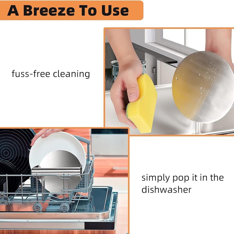 VivoGlow 2 Pack Stainless Steel Smash Burger Press | Flat