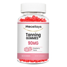 Tanning Gummies for Women and Men, Daily Tanning Gummies That Work Fast Without Sun for Skin Health & Glow, Sugar Free, Non-GMO, Strawberry Flavor, 60 Gummies