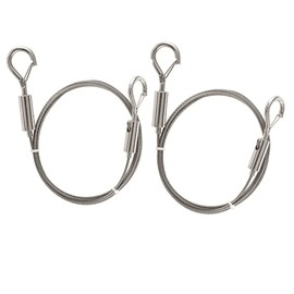 2Pcs Adjustable Picture Hanging Wire Mirror Frame Kit 2m x1.5mm Heavy Duty Stainless Steel Wire Rope for Mirror Hanging Hardware, Light Lamp, Billboards,Basket Flowerpot Hold Up to 20kg