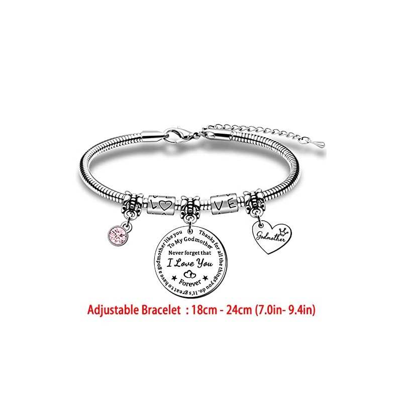 HULALA Godmother Bracelet Gifts From Goddaughter Godson For Birthday Christening