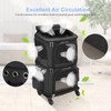 HOVONO Double-Compartment Pet Carrier Backpack with Wheels for Small Cats