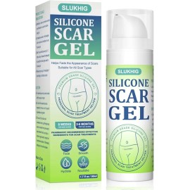 SLUKHIG Silicone Scar Gel for All Scar Types Premium Grade Silicone - 1.7 FL OZ