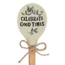 Brownlow Gifts Sentiment Silicone Cooking Spoon,  Celebrate Good Times