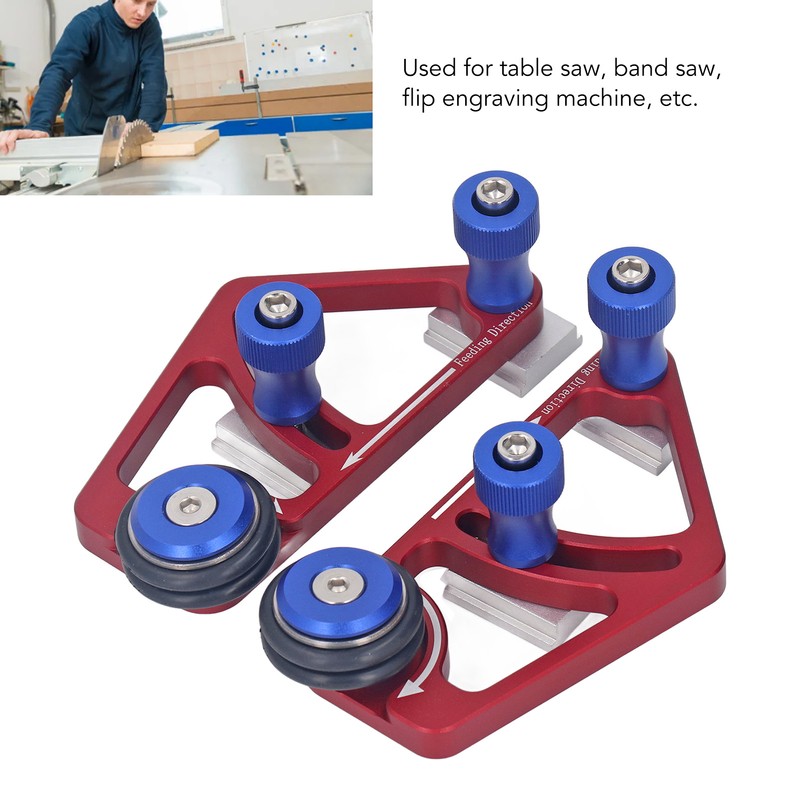 Woodworking Bearing Stock Feeder with Sliding Blocks Table Saw Feed