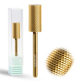 Curacoro Nail Drill Bits 3/32'' - Safe Smooth Stop Large Barrel Carbide Bit (Fine), Gently Bits for Removal & Nail Enhancement, for Nail Beds, Nail Art Pedicure Manicure Salon & Home